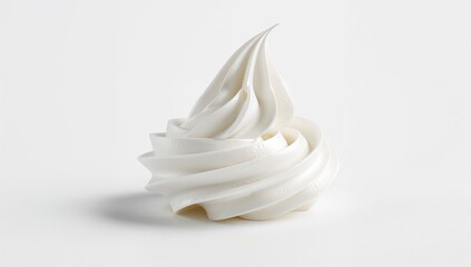 Smooth, dense cosmetic cream with elegant curves, suitable for beauty product layouts