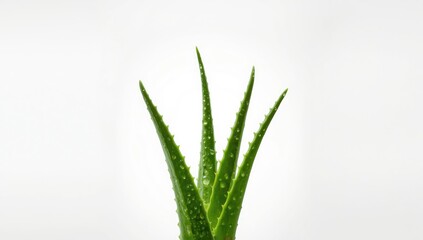 Obraz premium Stacked green aloe vera leaves highlighting sharp textures and fine details, used for background or pattern applications