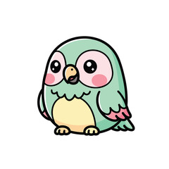 Obraz premium Cute Cartoon Owl Character Illustration.