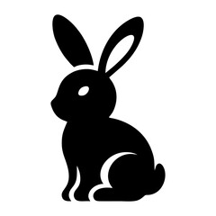 Obraz premium Cute Rabbit Silhouette Vector