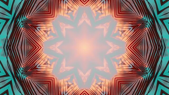 hypnotic tribal star kaleidoscope animation