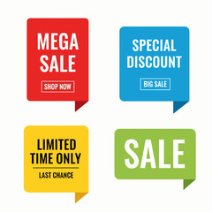 set of sale stickers