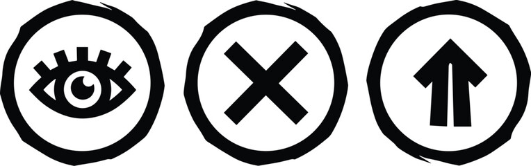 Obraz premium Drawn Social Media Icons