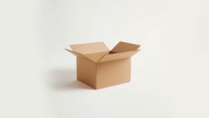 Cardboard parcel package prepared for mailing, focusing on packaging safety