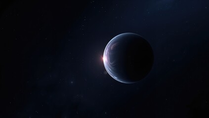 Image of a ringed planet against the starry background, emphasizing planetary structure, World Space Week
