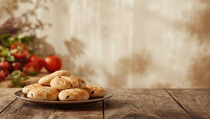 Loaf of bread on a plate used for meal sharing, highlighting traditional baking methods, World Bread Day