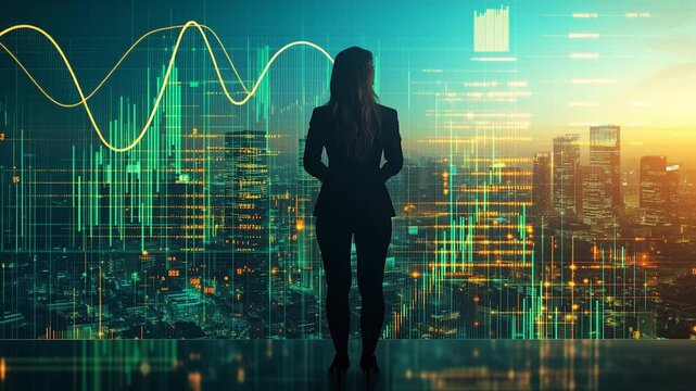  business people silhouettes in modern office building and business network concept. Human resources	