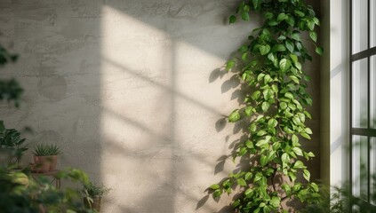 Ficus pumila on a building exterior, highlighting its role in natural insulation and aesthetic enhancement