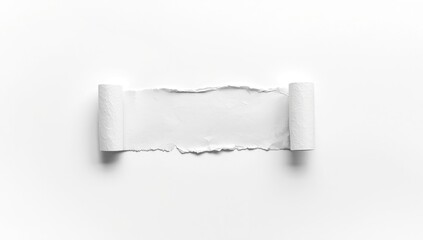 Obraz premium Fragmented blank paper with clipping path serving as a layout backdrop for graphic design