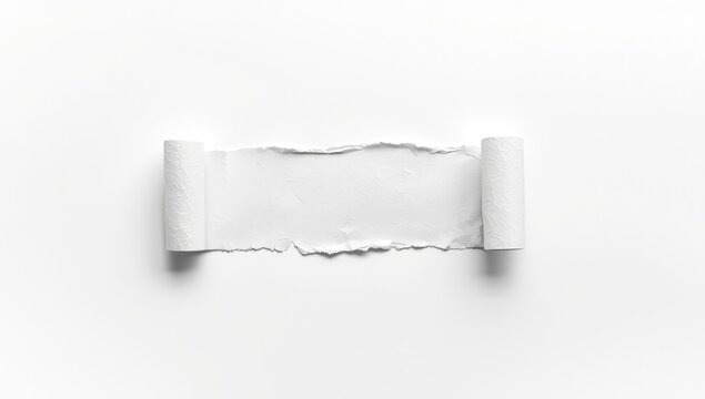 Fragmented blank paper with clipping path serving as a layout backdrop for graphic design