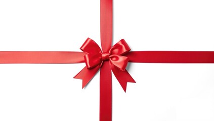 White background with a ribbon for layout decoration or branding purposes