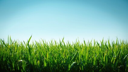 Background featuring green grass texture for layout or text placement, ideal for digital interfaces or print