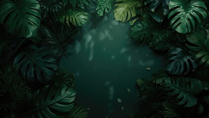 Dark-toned tropical foliage in morning sunlight, highlighting benefits of good air quality, Earth Day