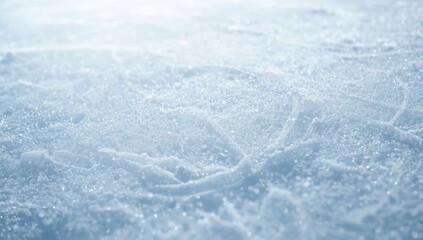 Snowy ground with intricate snow patterns providing a winter background for layout design