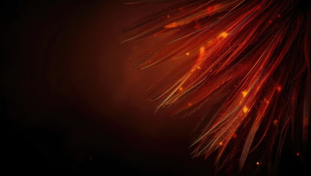 Vivid Indian rooster feathers showcased for ornamental purposes, highlighting natural textures, World Wildlife Day