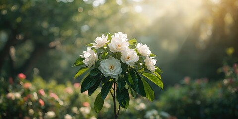 Close-up of a camellia bloom showcasing petal structure and color for botanical study or floral design
