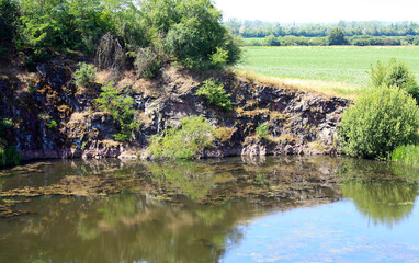 Old Porphyry Quarry beneath the Spitzberg near Landsberg in Saxony-Anhalt, Germany
