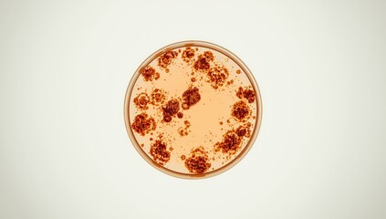 Blood agar plate with fungal colonies in a microbiology lab, illustrating microbial growth and laboratory procedures