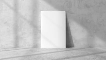 Gray background with a blank a4 poster flyer for graphic layout practice