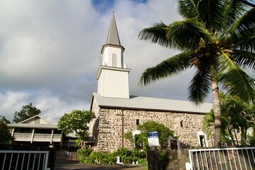 Mokuaikaua Church in Kailua-Kona, Hawaii Island