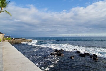 The view of Kailua Bay on the Big Island of Hawaii
