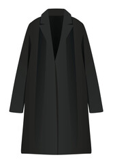 Woman elegant coat, vector illustration