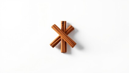Cinnamon sticks isolated on a white background for flavoring ingredients, food preparation safety