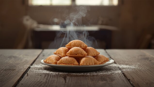 Traditional Argentine sweet pastries with membrillo or sweet potato filling, cultural heritage