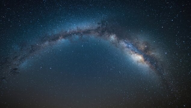 Milky way galaxy with stars and space dust in the universe, long exposure capturing cosmic detail, National Astronomy Week