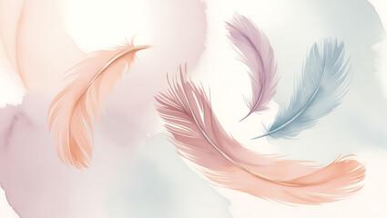 Obraz premium Beautiful soft feather pattern texture background