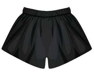 Elastic waist shorts. vector illustration