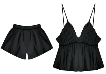 T shirt and shorts. vector