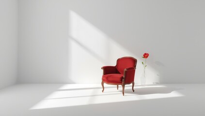 Classic armchair positioned on a white backdrop, suitable for furniture catalog presentations