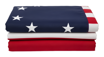 Stacked American Flag Fabric Layers folded textile