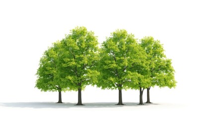 Obraz premium Isolated tree figure on plain white backdrop, used for editorial header backgrounds