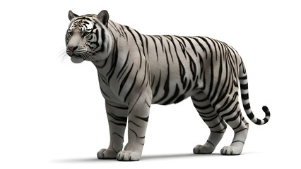 Fototapeta premium Monochrome tiger illustration highlighting power and elegance, perfect for art, nature, and conservation themes.