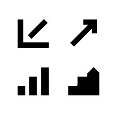 Four distinct icons representing growth, expansion, and progress
