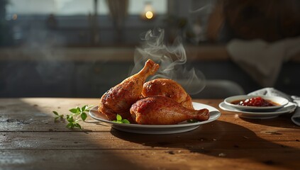 Roasted chicken drumsticks in the oven, protein-rich dishes, National Nutrition Month