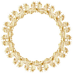 golden frame with floral ornament