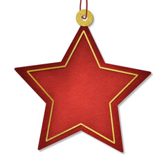 Red Star Christmas Ornament Decoration badge frame background 