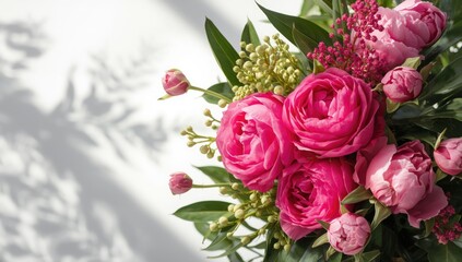 Cluster of vivid pink blossoms with textured petals, suitable for floral design backgrounds