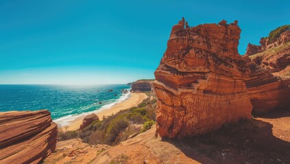 Detailed shot of striking rock formations on Kangaroo Island weathering processes, Earth Day