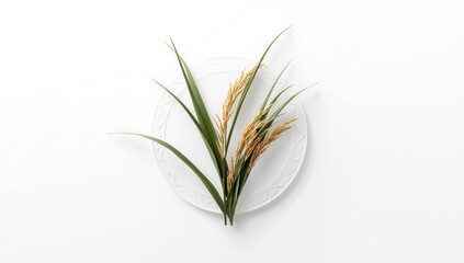 Rice symbol icon designed for culinary branding or packaging applications