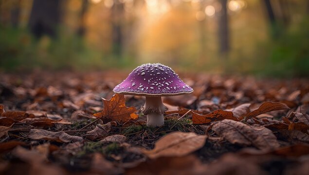Wild Panus strigellus mushroom in its native habitat, highlighting foraging activities