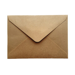 Securely closed brown recycled kraft paper envelope