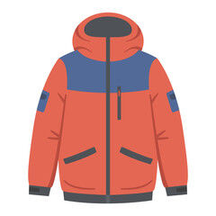 Winter Jacket Flat Vector Illustration
