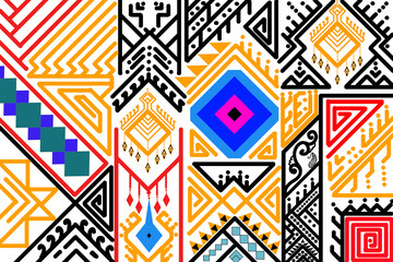 seamless geometric pattern with geometric elements
