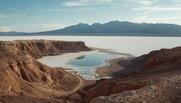 Karyn Zharyk depression in Mangystau region featuring arid land and natural erosion patterns, Earth Day