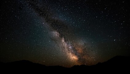 Stars and Milky Way visible in the night sky, suitable as a background for astronomy content, World Space Week