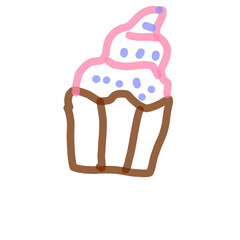 Stars colorful abstract ice cream spiral snowflakes 